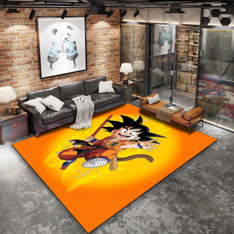 Cute Cartoon Son Goku Carpet Rug For Living Room Bedroom Home Sofa Decoration,kids Play Nonslip Floor Mat