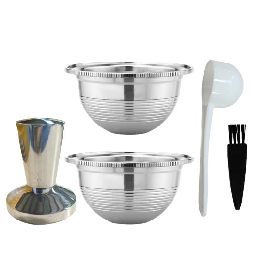 Многоразовые кофейные капсулы из нержавеющей стали для Nespresso VertuoPlus Заправляемые капсулы для машин VertuoLine Экономящие деньги кофейные капсулы