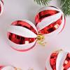 6pcs Plastic Electroplated Hanging Balls Shatterproof Merry Christmas Decor  Party Favors