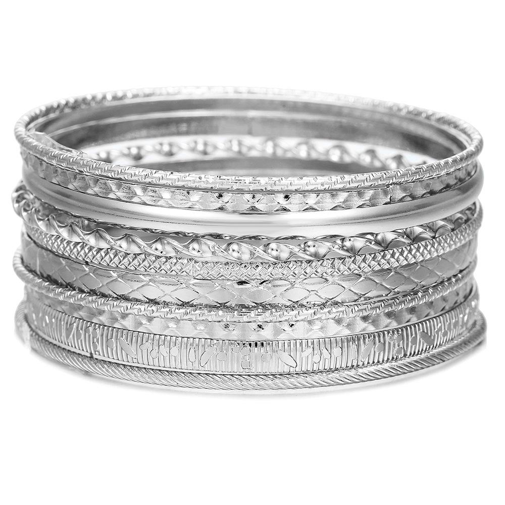 Богемный этнический набор браслетов с золотым покрытием - Ювелирные изделия в древнем западном стиле