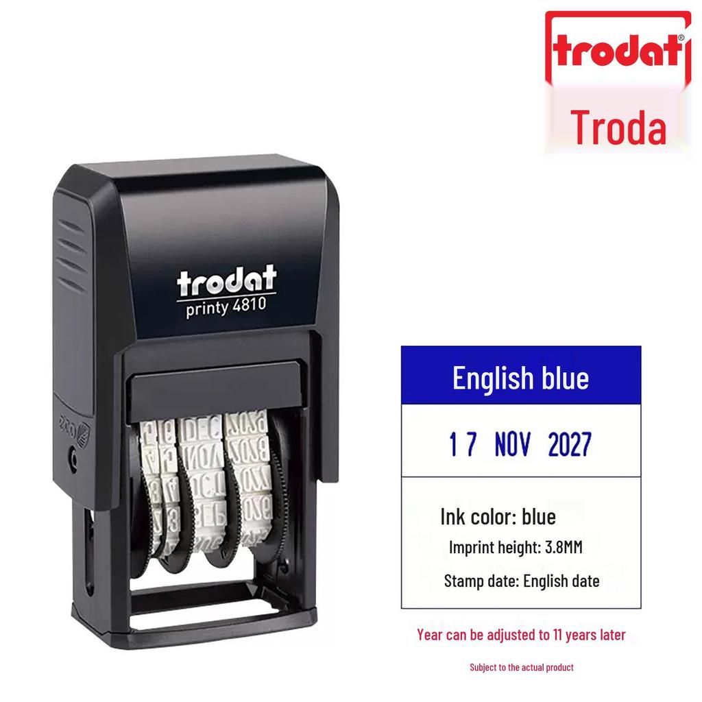 Самонаборный датер Trodat 4810, 3,8x20мм, Регулируемый, Даты на китайском и английском языках