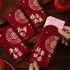 6pcs Art Paper Lucky Money Bags Hot Gold Red Packet Blessing Gift Gift Envelope  Spring Festival
