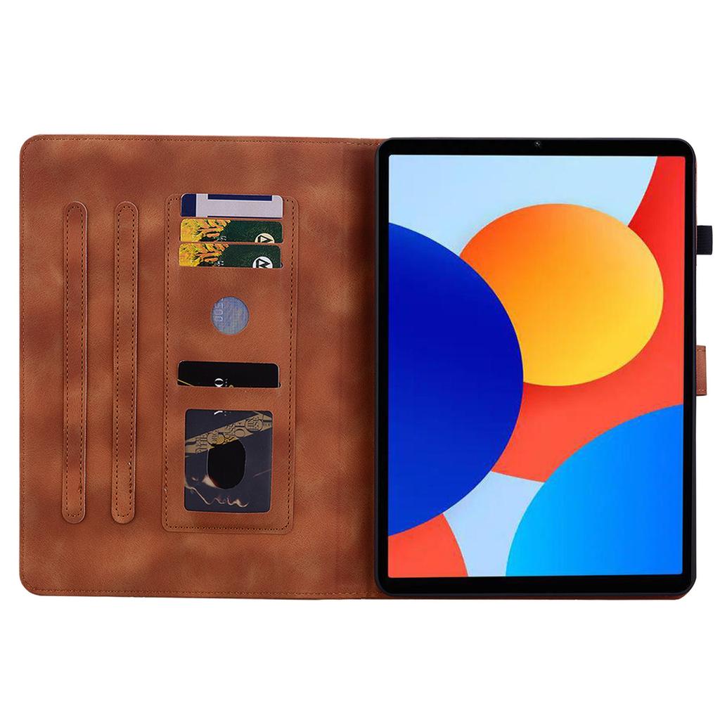 Для Xiaomi Redmi Pad SE 4G 8,7 дюйма Чехол Оттиск Лилии Слоты для карт Кожаный Чехол для планшета