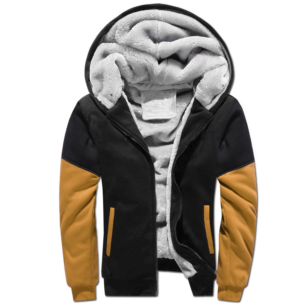 Мужская толстовка с капюшоном, куртка, зимняя, толстая, теплая, флисовая, на молнии, толстовка с капюшоном, пальто, повседневный спортивный костюм, спортивная одежда, мужские толстовки S~ 5XL