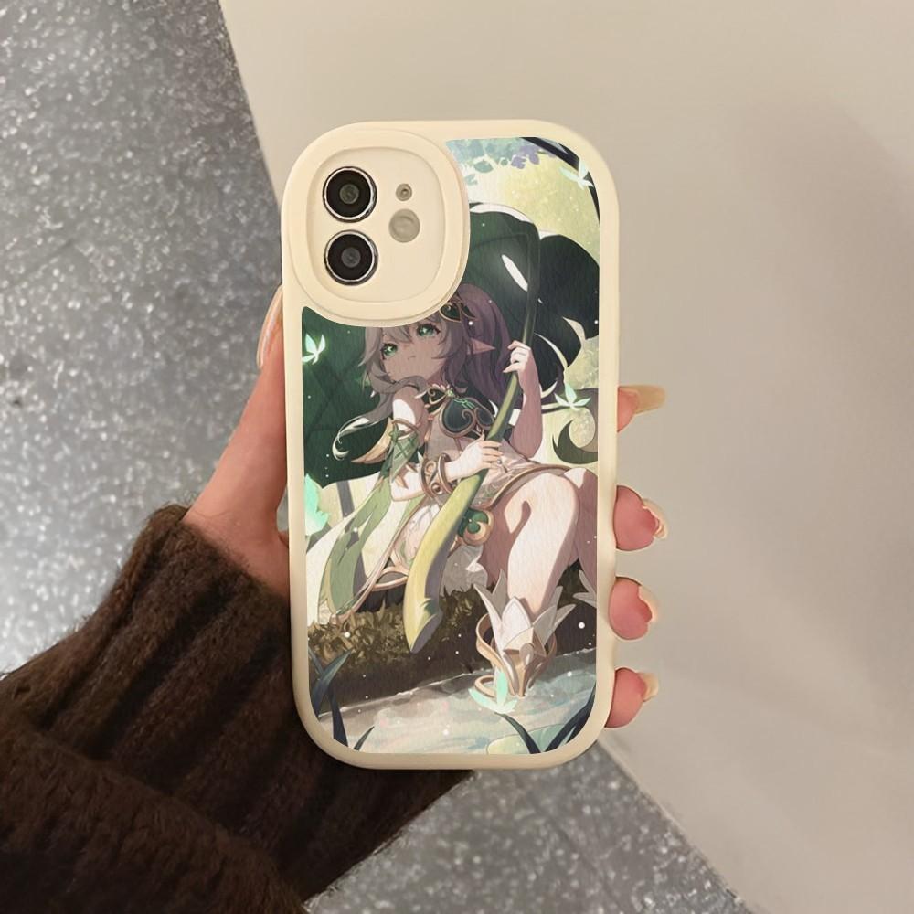 Nahida Genshin Impact Phone Case Hard Leather For iPhone 16 15 14 13 12 Mini 11 14 Pro Max Xs X Xr 7 8 Plus Fundas