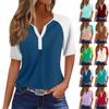 Women's T Shirt Tee Print Button Raglan Sleeve Daily Weekend Fashion Basic V Neck Regular Top