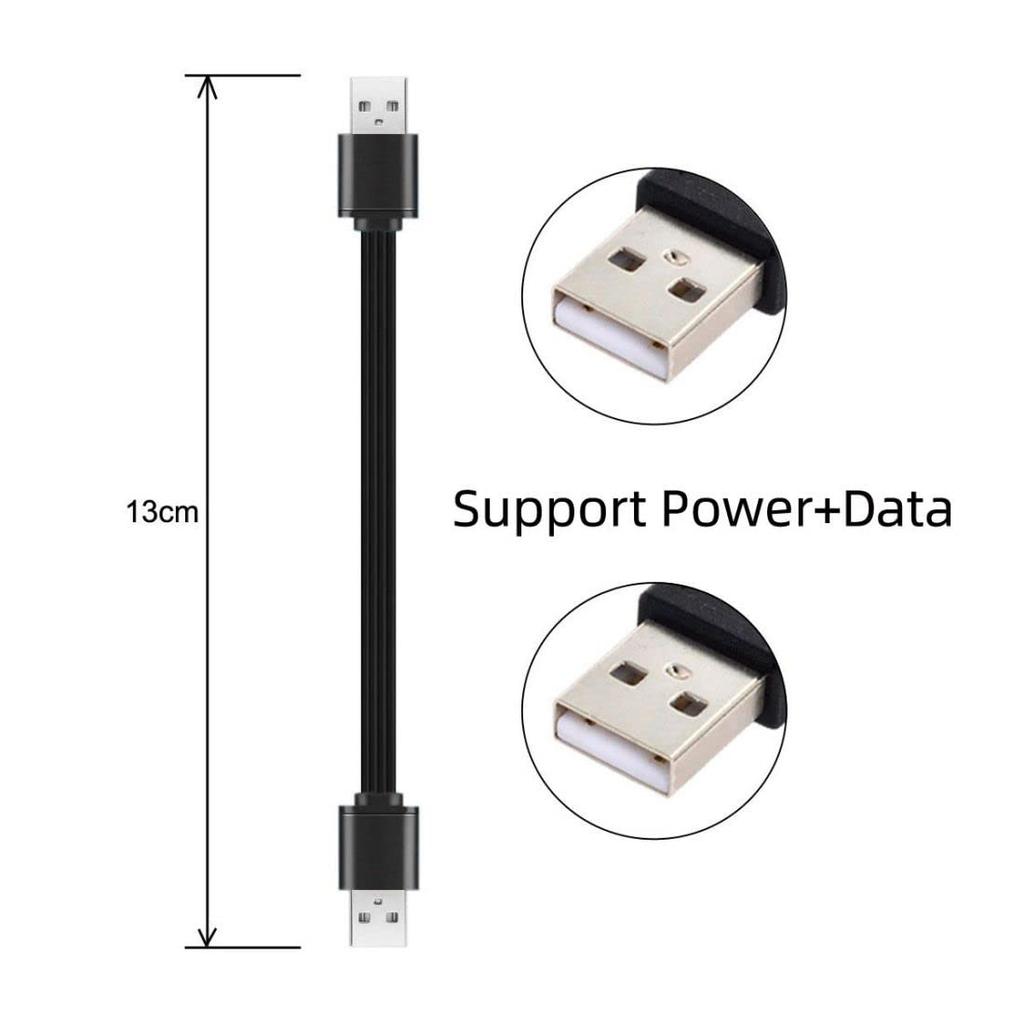 Chenyang USB короткий плоский USB тип A мужчина к мужчине 4 провода 5 В 2 А зарядный кабель для передачи данных силиконовый кабель 4 провода 30AWG 13 см 2.0 кабель, 2.0
