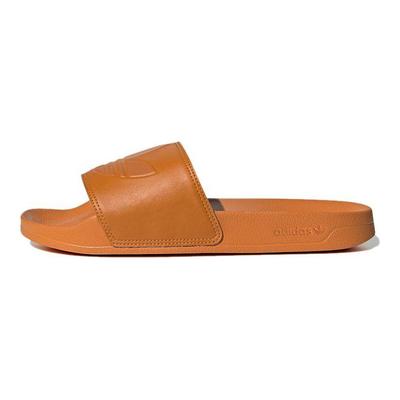 Оригинальные Adilette Lite Толстая подошва Уличные Цельнолитые Легкие Модные Удобные Резиновая подошва Шлепанцы Унисекс Сандалии Оранжевый GX8892