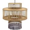 Pendant Light - DKD HOME DECOR - Brown - Rattan - Urban Fringe - 45 X 45 X 46 Cm
