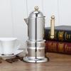 Утолщенная итальянская кофейная чашка Moka из нержавеющей стали, кофеварка для латте, 4 чашки для плиты или индукционной домашней кофеварки