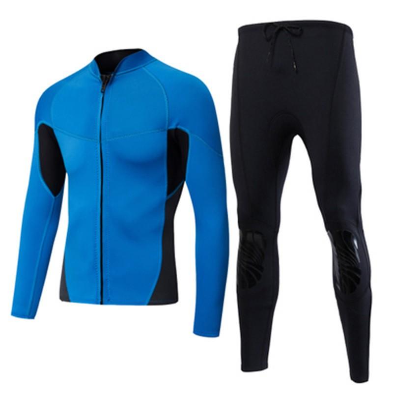 2mm Neoprene Long Sleeve Rash Guard Men Diving Snorkeling Surfing Swimming UV Protection Thermal Wetsuit Top