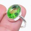 Natural Tsavorite Gemstone Handmade 925 Sterling Silver Jewelry Ring Size 8 Z9h94