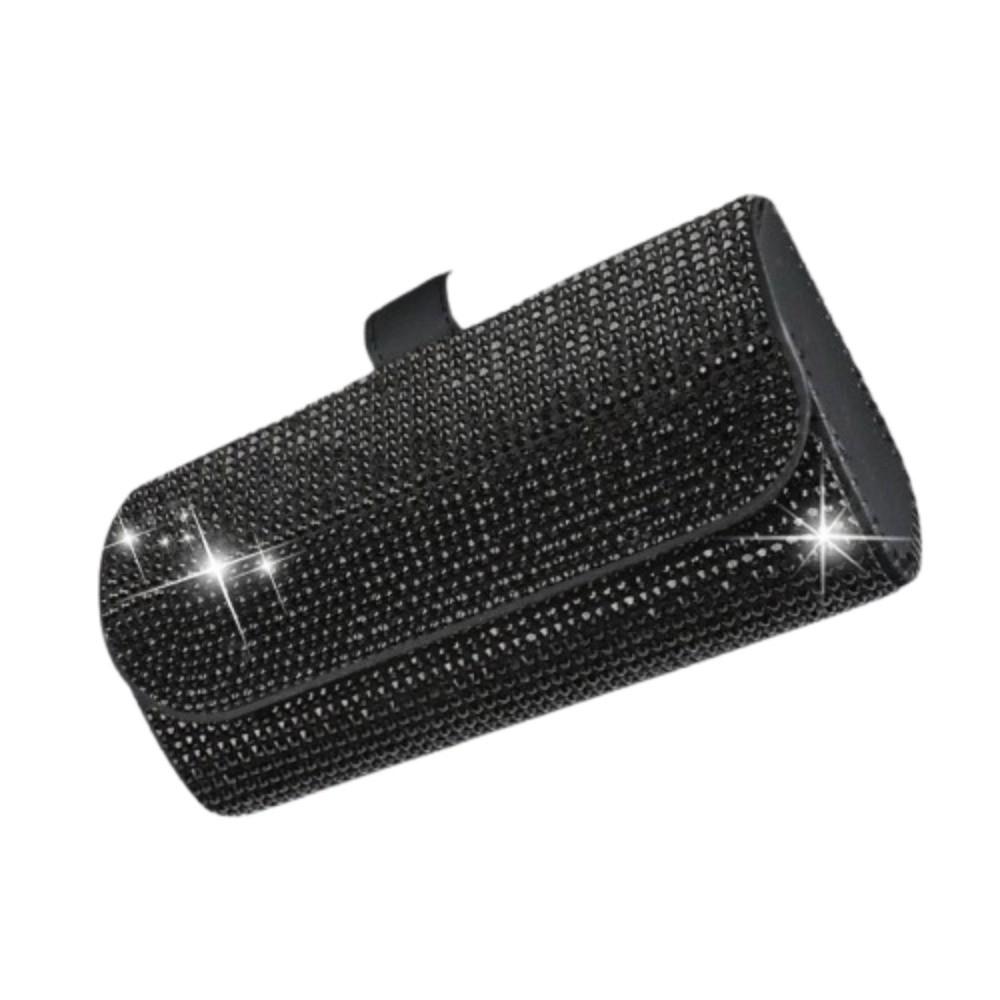 Bling Car Eyeglasses Holder Luxury Sunglasses Storage Box Sun Visor Glasses Case  Auto interior