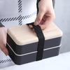 Microwave Double Layer Lunch Box Wooden Style Bento Box Portable Container Box BPA Free Bento Lunch Box Lunchbox Bento Food Box
