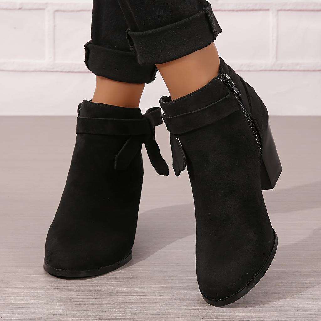 Women's Ankle Boots | Winter Fashion | Comfortable | Casual Wear | Zipper Closure