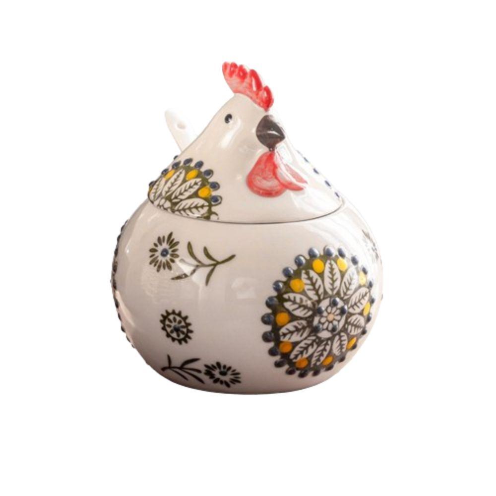 Керамические банки для кухни в форме курицы, креативные банки для хранения специй, украшения для дома