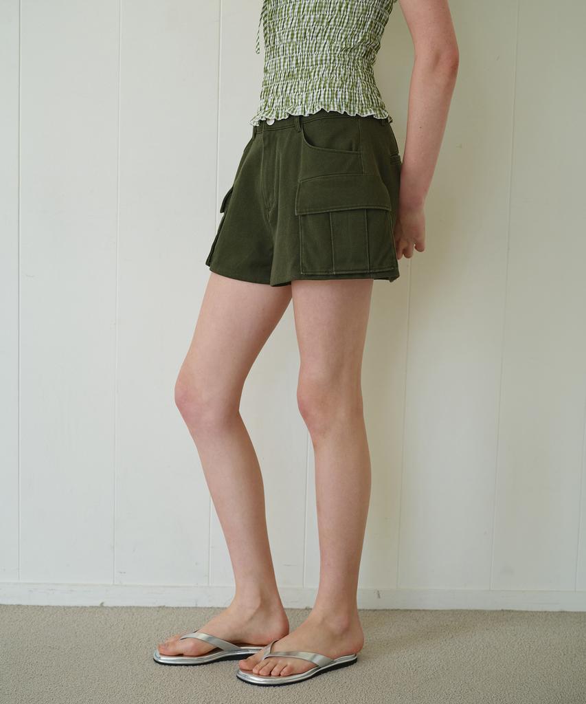 ROLAROLA Washed Cargo Shorts Khaki