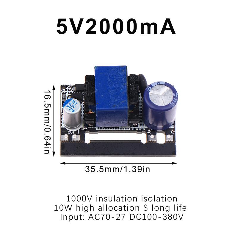 AC-DC 5V 700mA 1000mA 2000mA 5W 10W Точный понижающий преобразователь AC 220V в 5V DC Понижающий трансформатор Модуль источника питания