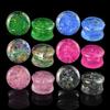 2pcs 8-50mm Multicolor Shining Sequins Ear Plug Tunnels Gauges Ear Expander Stretcher Body Jewelry for Women Men
