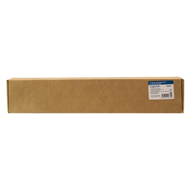 LogiLink 19" Power Strip 8-Socket PDU Rack 1U with CEE 7/3 Switch