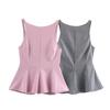 Spring 2025 Women's Sleeveless Bow-Back Vest - Slim, Sweet, and Elegant