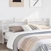 VidaXL Headboard with Shelves White 200 Cm Solid Pine Wood, Wooden Headboard, Headboard with Storage, Headboard 850939