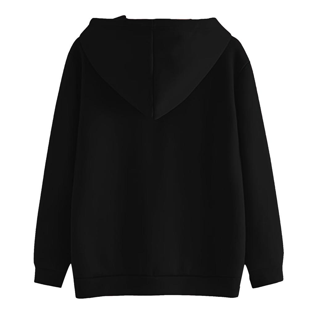 Модные женские повседневные пуловеры с длинными рукавами и капюшоном с принтом