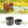 Compact Aluminium Alloy Pot Set Foldable Handgrip with Storage Bag For Outdoor Camping Survival