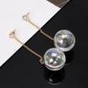 Shiny Ab Transparent Pendant Drop Earrings Bubble Ball Glass Water Inside Dangle Earrings Jewelry Decoration For Women
