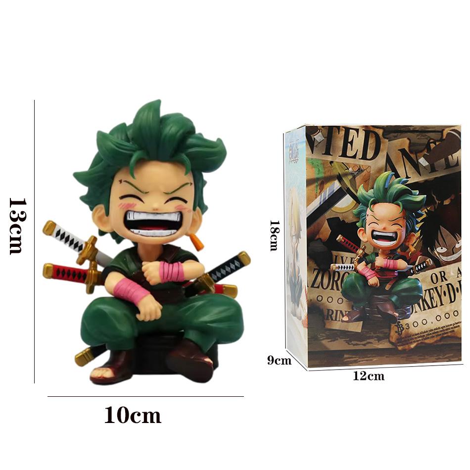13см Аниме Фигурка One Piece Монки Д. Луффи Ророноа Зоро Кавайные Игрушки Q Фигурка Нендороид Украшение для Автомобиля ПВХ Модель Подарок