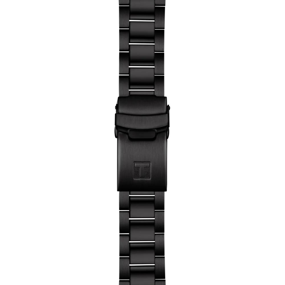 Tissot Мужские модные часы из нержавеющей стали с черным циферблатом T120.410.33.051.00