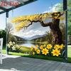 2D 1 piece of serene and natural landscape showcasing vitality and harmony. Suitable for weddings parties exhibitions etc.