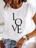 Tee Clothing Sweet Letter Lovely Printing Women Fashion Lady Casual Clothes T Female Graphic Short Sleeve Print T-shirts