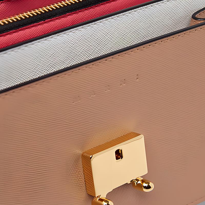 Marni Trunk Series Accordion Bag Medium Women Shoulder Bag Cream Fuchsia SBMPN09U39-LV520-Z197N
