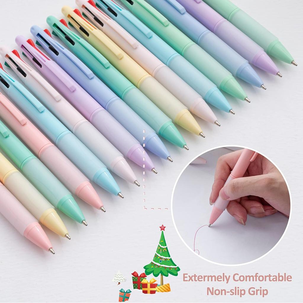 Multicolor Ball Point Pens 4-in-1 Colored Pens (1.0mm) Assorted Inks 4-Color Ballpoint Pen (8 pack)