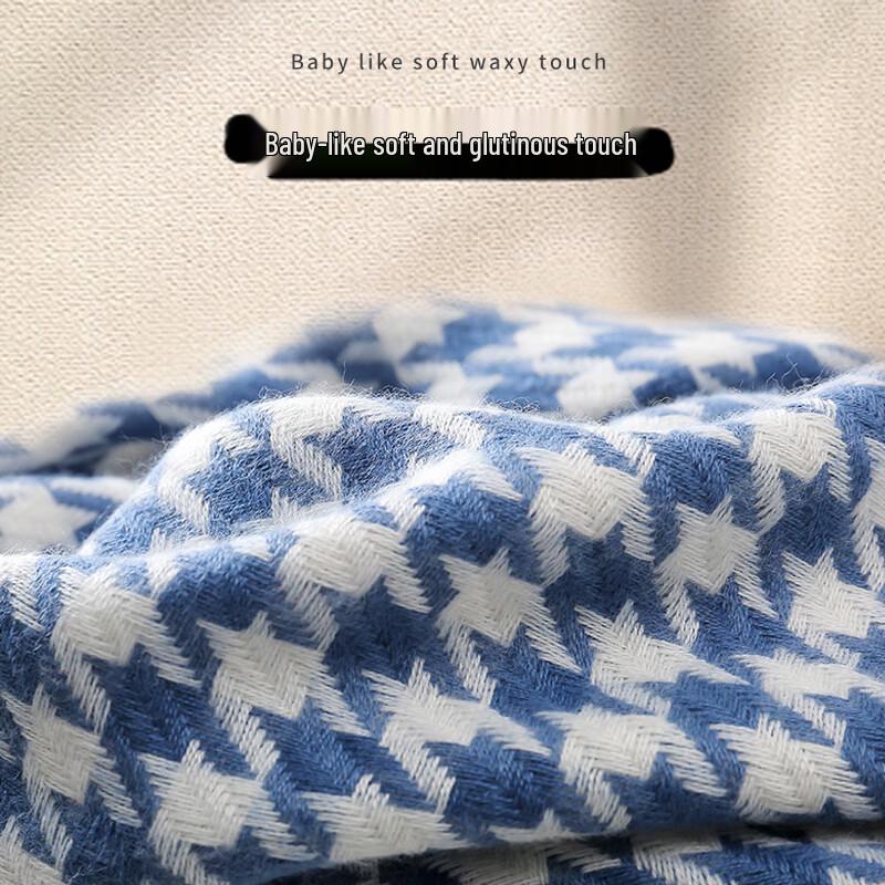 Yuzhaolin Women's Houndstooth Tassel Scarf