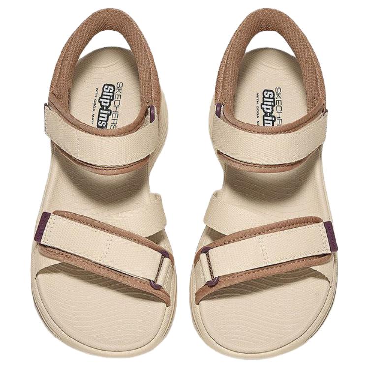 Skechers Максимальная амортизация Elite 2.0 Повседневные Универсальные Пляжные Сандалии Женские сандалии Бежевые 141631-NTMT