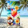 Seaside Microfiber Beach Towel, Water-Absorbing Quick-Drying Double-Sided Velvet Printed Bath Towel