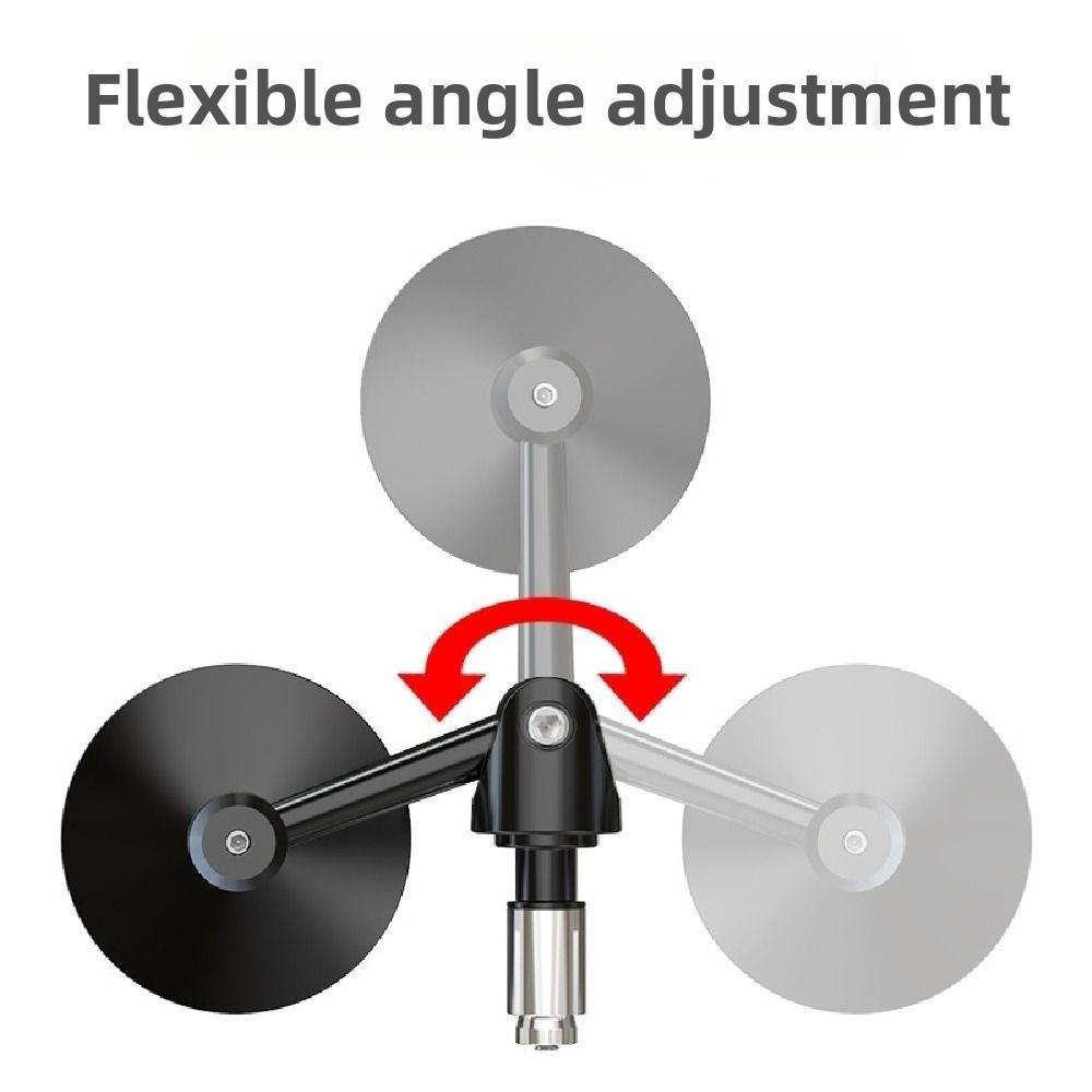 2Pcs Round Motorbike Handlebar Mirror Flat/Convex Handle Bar End Mirror  for 16-18mm ID Handle
