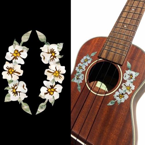 Hibiscus Rosetta Ukulele Soundhole Inlay Sticker
