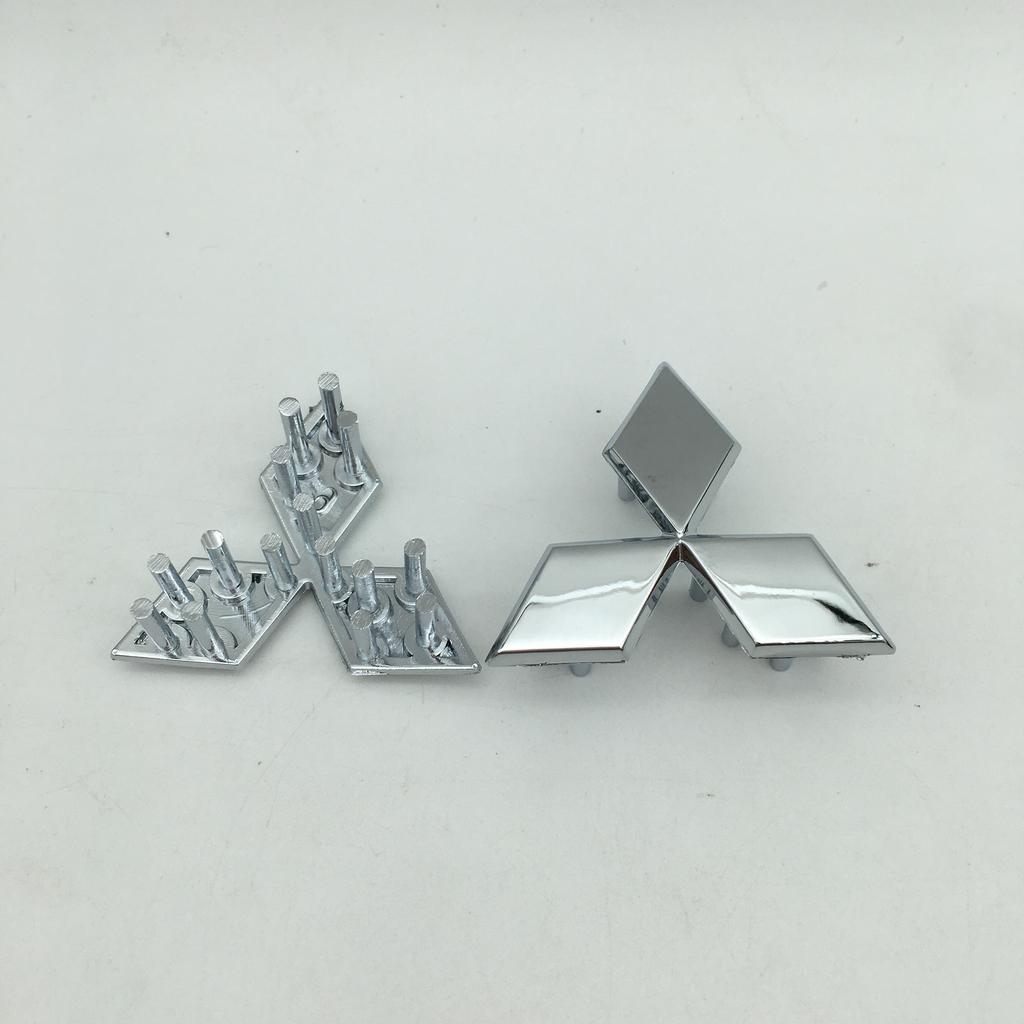 xksh2 1pcs ABS chrome 47mm for Mitsubishi car Emblem Steering Wheel Center Badge Steer sticker Decal Styling Auto accessories