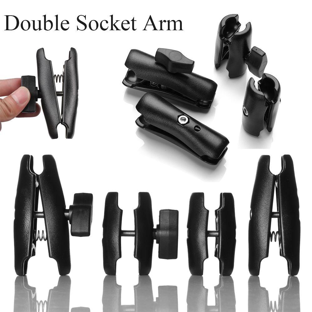 Motorcycle Action Camera Accessories Phone Holder Ball Bases for Ram Mount Double Socket Arm