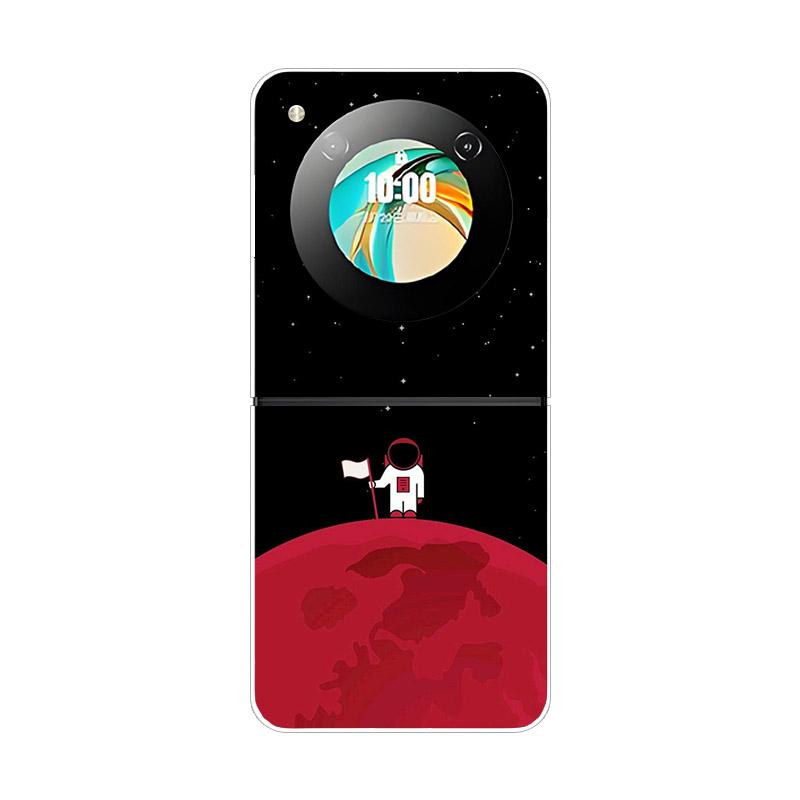 Чехол для ZTE Nubia Flip NX724J Модный Расписной Прозрачный Жесткий ПК Складной Для ZTE Libero Flip 5G A304ZT Прозрачная Крышка Телефона Funda