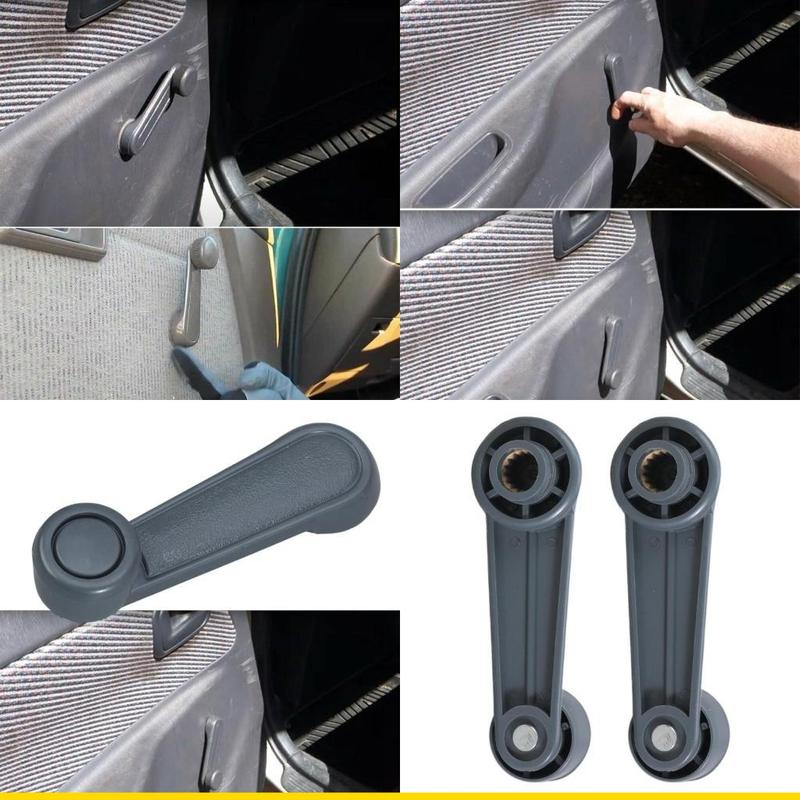 SZCH Window Crank Handle 2pcs Auto Window Handle Risers Winders Crank for T100, Pickup (Gray)