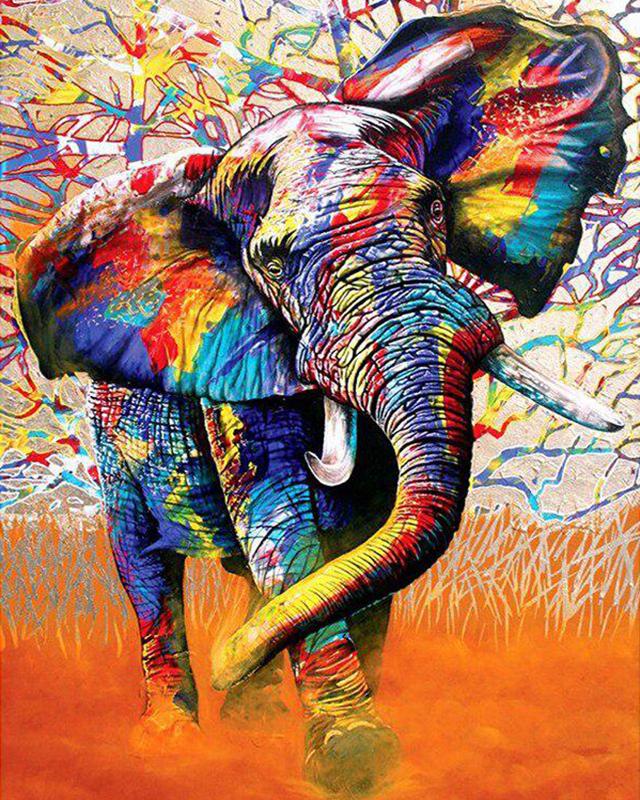 5D Алмазная вышивка Слон Полный квадратный круглый вышивка крестиком Алмазная картина Животное Мозаика Рукоделие Украшение дома