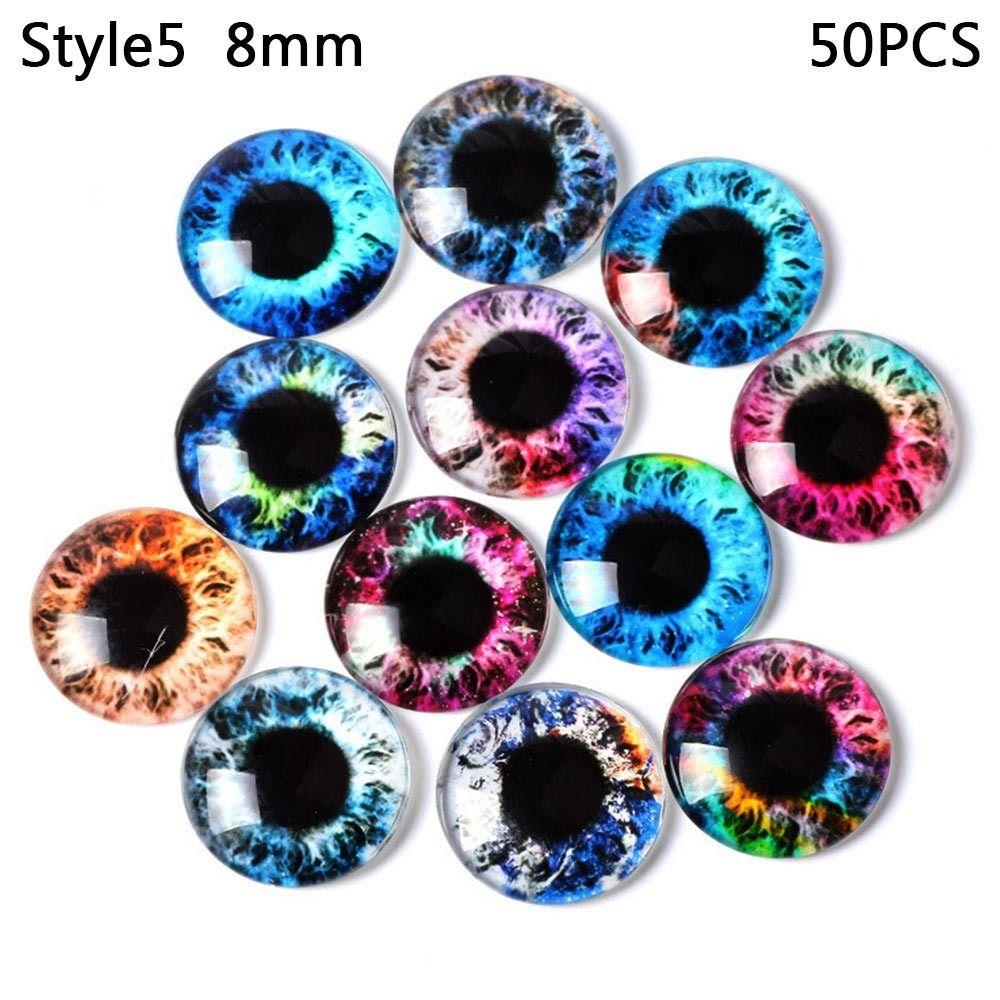 50pcs/25Pairs 8/10mm Time Gem Toy Dinosaur Animal Eyes Glass Dolls Eyes Doll Eyeballs DIY Crafts