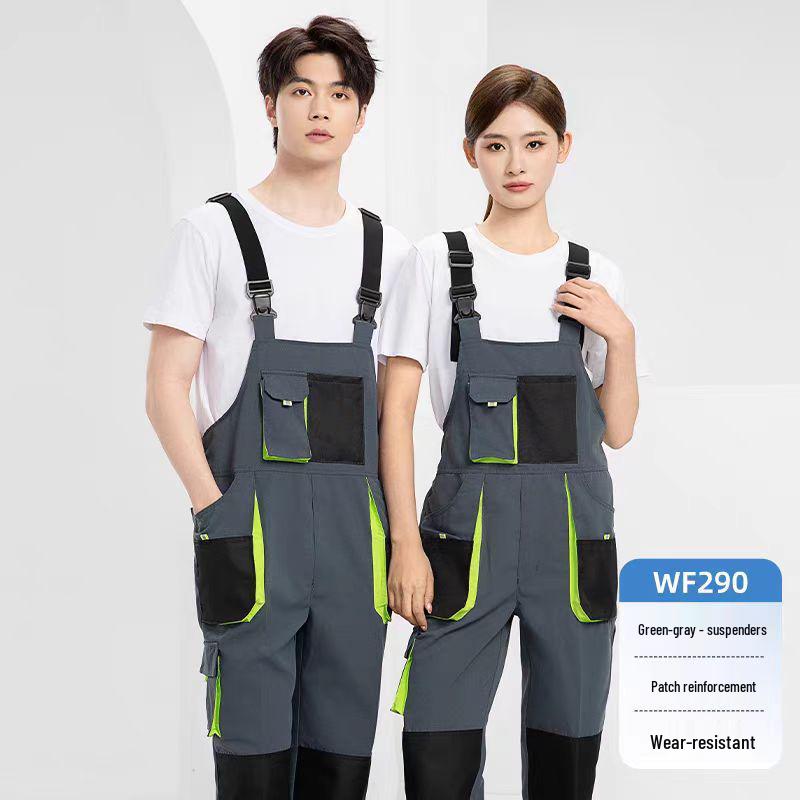 Custom Multi-Pocket Wear-Resistant Jumpsuit with Spring and Autumn Overalls for Men and Women
