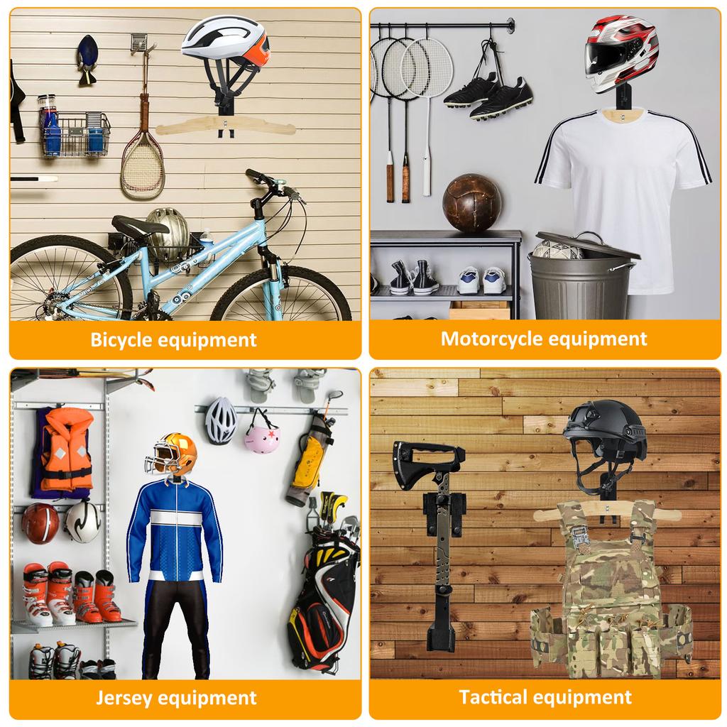 Стойка для шлема мотоцикла, поворот на 180°, прочная настенная стойка для хранения шлема, многоцелевая вешалка для шлема
