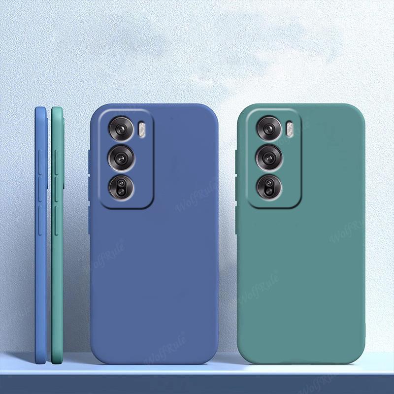 For OPPO Reno 12 5G Case Cover Reno 12 Capas New Liquid Silicone Bumper Shockproof TPU Soft Fundas OPPO Reno 12 Reno12 5G Global