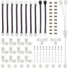 95pcs 5050 RGB LED-Strip Connector Kit with T-Shaped L-Shaped Strip-Jumpers LED-Strip Accessory